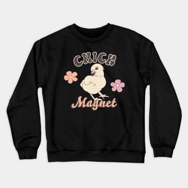 Easter Chick Magnet Crewneck Sweatshirt by Annelie